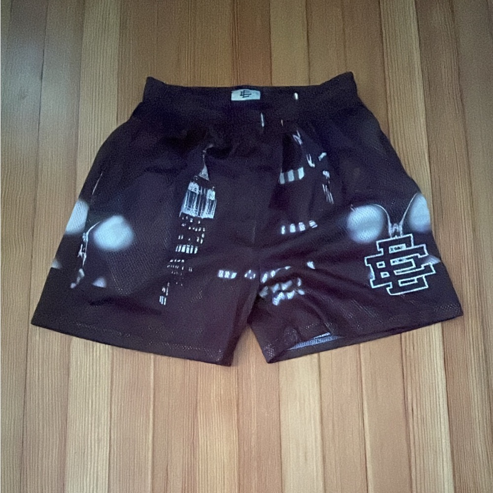 Eric Emmanuel Shorts | Color Black  (New York Skyline) | Size Medium
